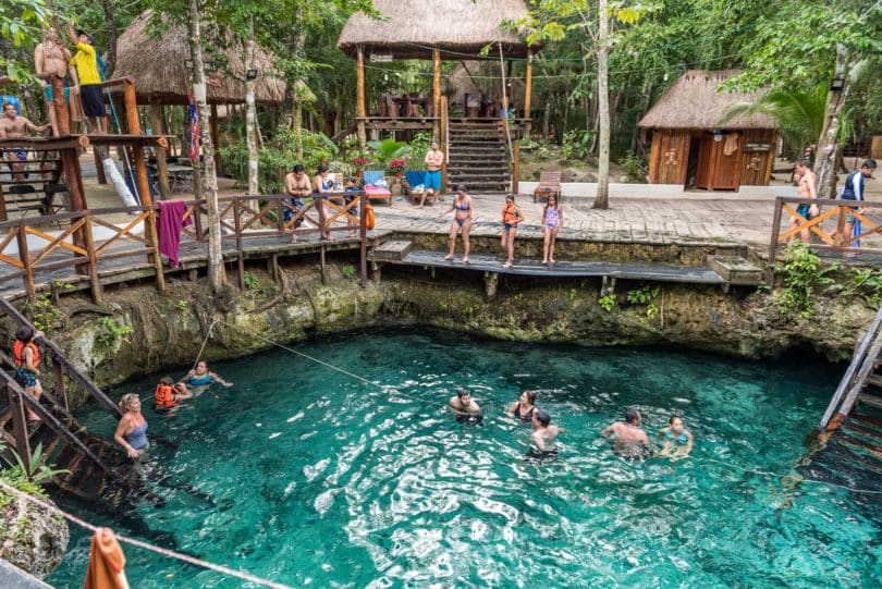 Familienfreundlicher Cenote Zacil-Ha bei Tulum bei Tulum