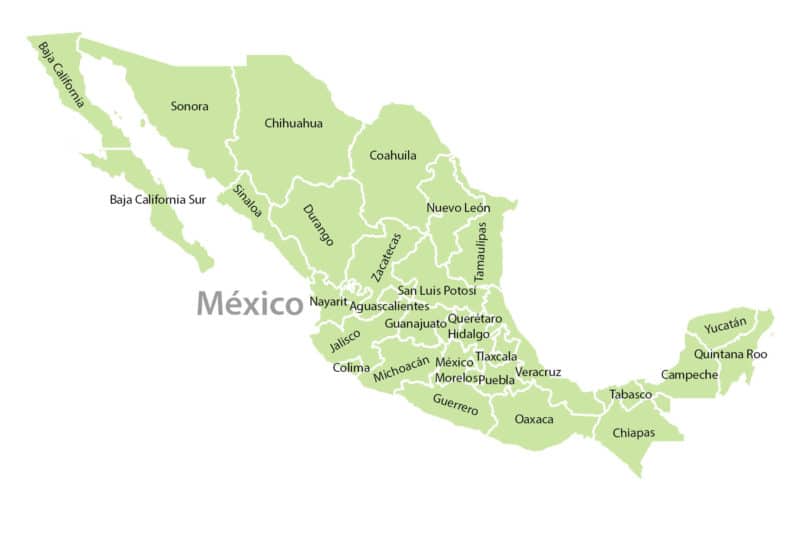 Cenoten in Mexiko - Regionen